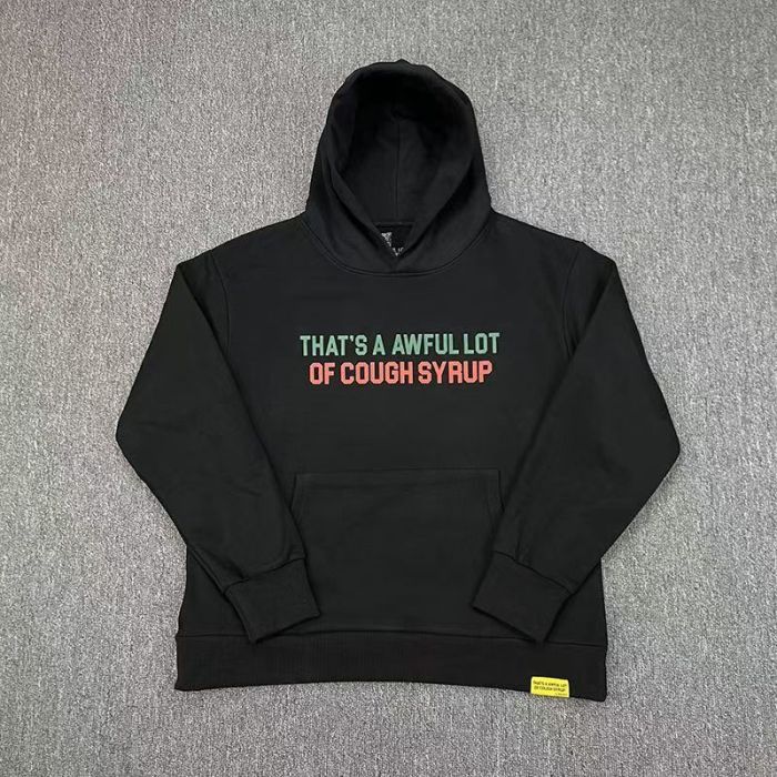 Chest Two Tone Gradient Block Slogan Print Back Oversized Vertical Stack Contrast Letter Fleece Lined For Autumn & Winter Hoodie 29357857
