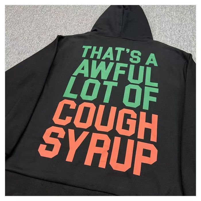 Chest Two Tone Gradient Block Slogan Print Back Oversized Vertical Stack Contrast Letter Fleece Lined For Autumn & Winter Hoodie 29357857