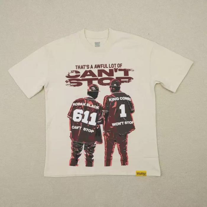 Retro Hip Hop Front Patchwork Color Block Letter Flag Graphic Back Large Staggered Splicing Letter T-Shirt 5 colors 29357811