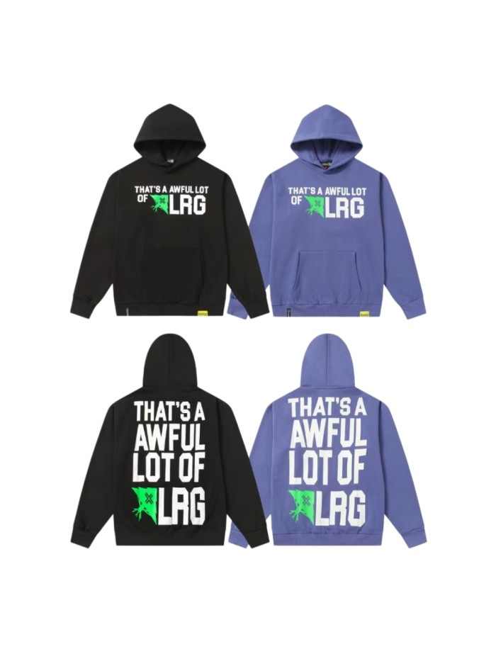 Retro Hip Hop Front Small Contrast Slogan Leaf Graphic Back Large Stacked Bold Text Oversized Hoodie 2 colors 29357817