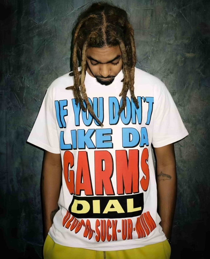American Retro Casual Dual Front Multi Tone Block Slogan Back Layered Word Graphic Cotton Tee 29358823