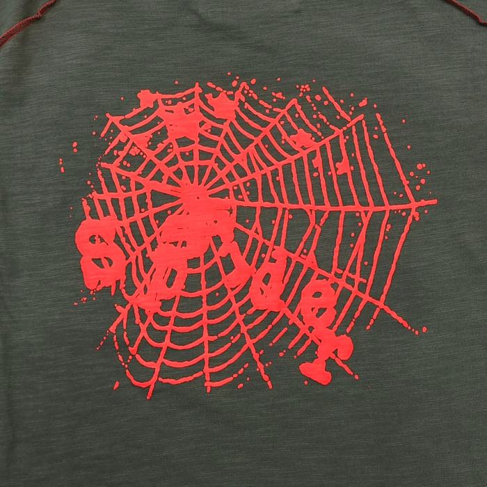[Big & Tall for weights up to 220 lbs]1:1 quality version Spider Web Print and Visible Stitching Tee 2 colors 29359001