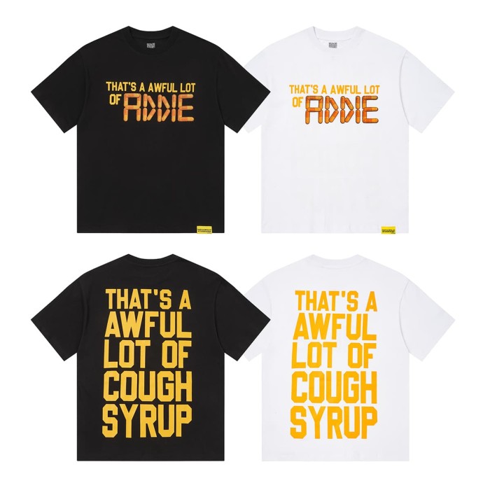 Capsule Pill Golden Orange Letter Print Tee 2 colors 29359164