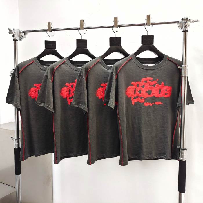 [Big & Tall for weights up to 220 lbs]1:1 quality version Spider Web Print and Visible Stitching Tee 2 colors 29359001