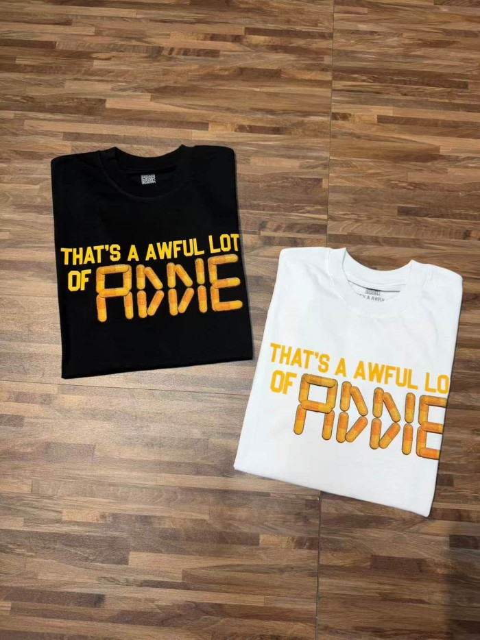 Capsule Pill Golden Orange Letter Print Tee 2 colors 29359164