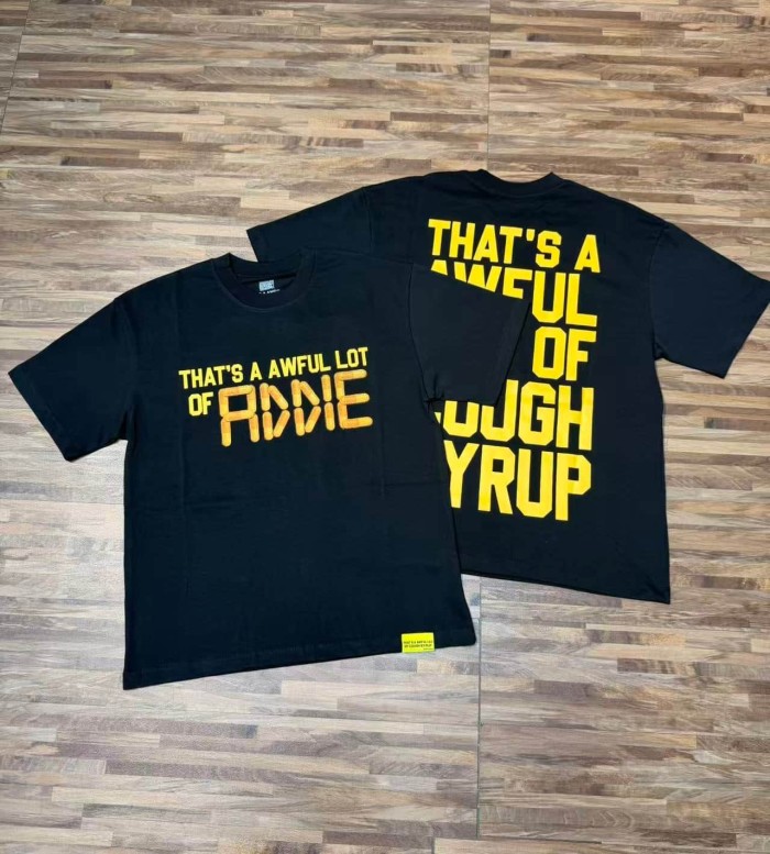 Capsule Pill Golden Orange Letter Print Tee 2 colors 29359164