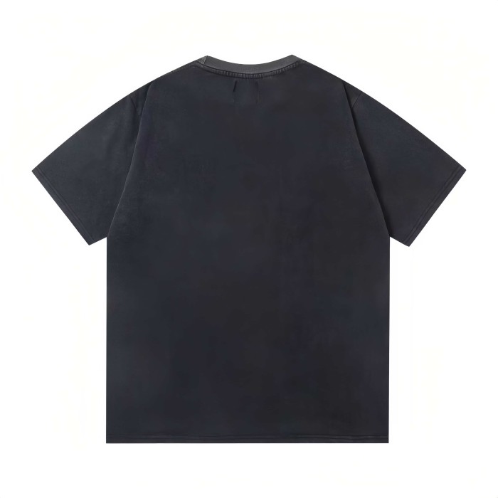 Grunge Washed Black Rainbow Dripping Paint Syrup Can Graphic Oversized Cotton Tee 29358996
