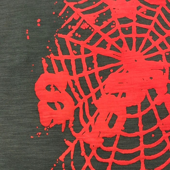 [Big & Tall for weights up to 220 lbs]1:1 quality version Spider Web Print and Visible Stitching Tee 2 colors 29359001