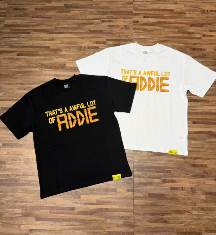 Capsule Pill Golden Orange Letter Print Tee 2 colors 29359164