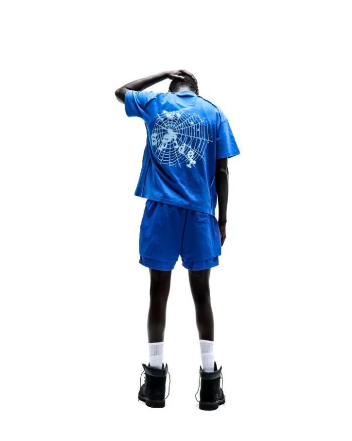 [Big & Tall for weights up to 220 lbs]1:1 quality version Spider Web Print and Visible Stitching Tee 2 colors 29359001
