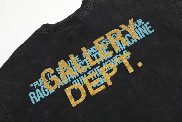Grunge Rock Streetwear Double Sided Vintage Portrait Graphic Back Two Tone Stacked Letter Print Oversized Washed Cotton Tee 29358828