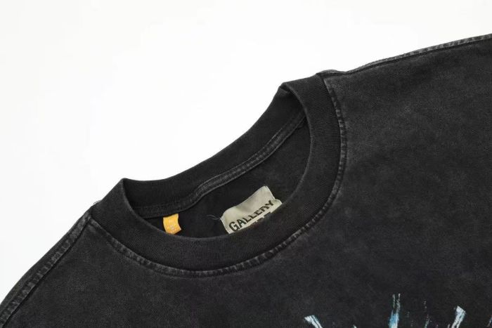 Grunge Rock Streetwear Double Sided Vintage Portrait Graphic Back Two Tone Stacked Letter Print Oversized Washed Cotton Tee 29358828
