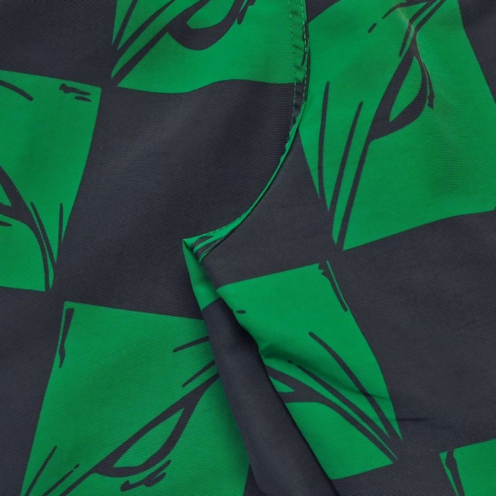 1:1 quality version Streetwear Green Black Checkered Full Anime Blade Print Drawstring Waist Quick Dry Small Cartoon Letter Embroidery Board Shorts 29367319