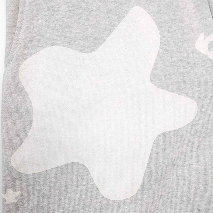 [Big & Tall for weights up to 220 lbs]1:1 quality version High Street Heather Gray Curved Letter Star All Over Print Hoodie & Pants Set 29368154