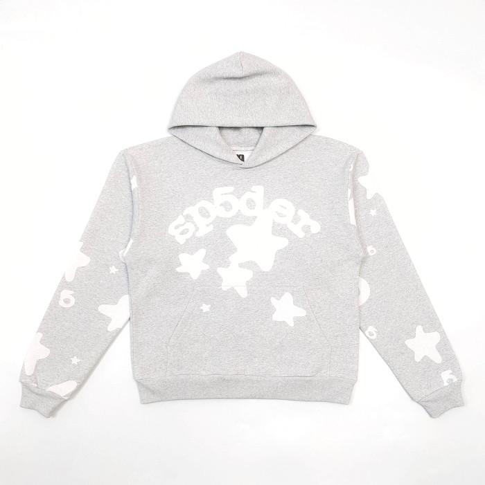 [Big & Tall for weights up to 220 lbs]1:1 quality version High Street Heather Gray Curved Letter Star All Over Print Hoodie & Pants Set 29368154