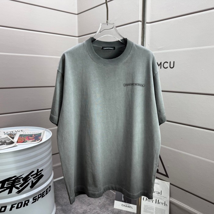 1:1 quality version  Front Tiny Black Scroll Brand Chest Logo Back Seven Color Gothic Scroll Text Stack Dual Side Print T-shirt 5 colors 29367066