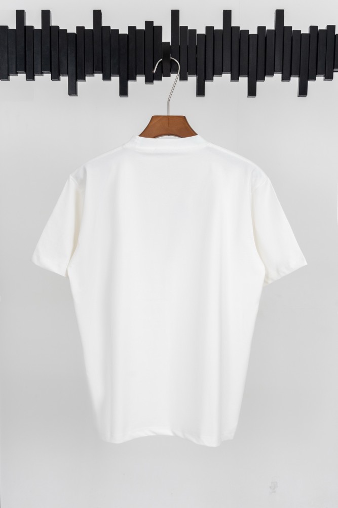 1:1 quality version Minimal Gothic Street Front Square White Embossed Cross Floral Patch Metal Rivet Chest Graphic Single Sided Print T-shirt 2 colors 29367042