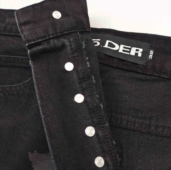 1:1 quality version Streetwear Solid Black Front And Back Gray Star Number Print Straight Fit Mid Length Denim Shorts 29367358