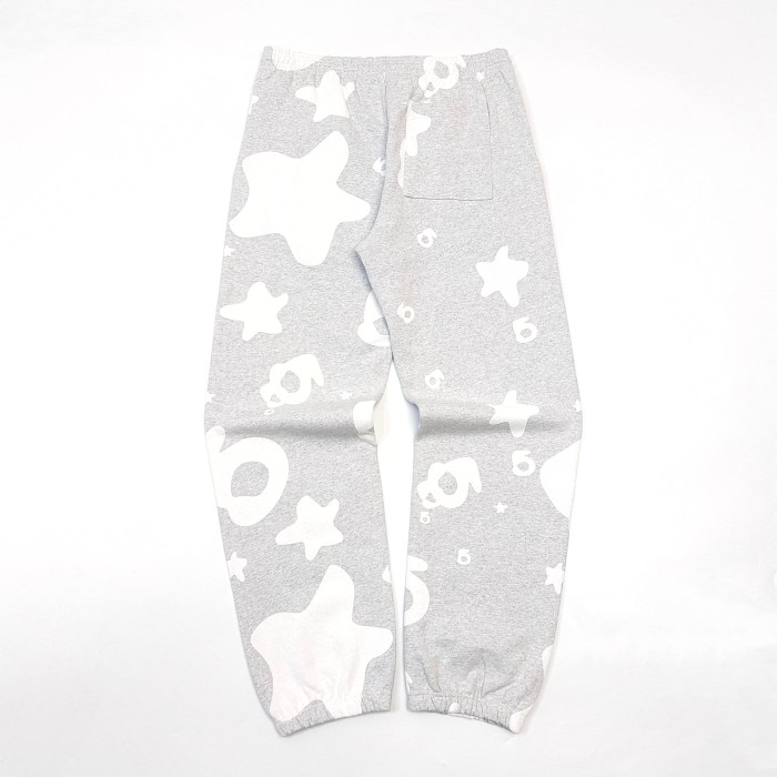 [Big & Tall for weights up to 220 lbs]1:1 quality version High Street Heather Gray Curved Letter Star All Over Print Hoodie & Pants Set 29368154