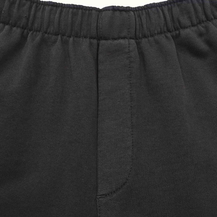 1:1 quality version Front Simple White Text Print Elastic Drawstring Waist Back Patch Pocket Loose Fit French Terry Sweat Shorts 29367351