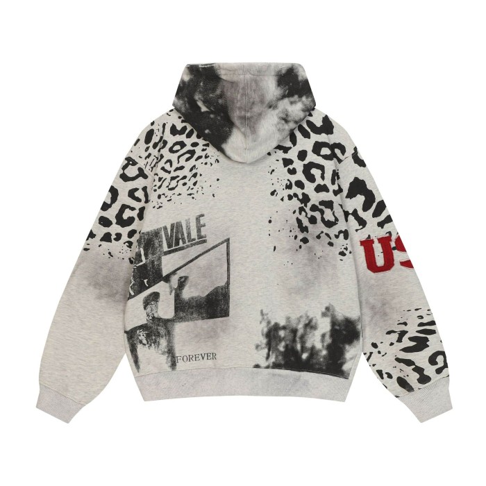 1:1 quality version Vintage Graffiti Zip Up Printed Embroidery Washed Hoodie 28 colors 29366342