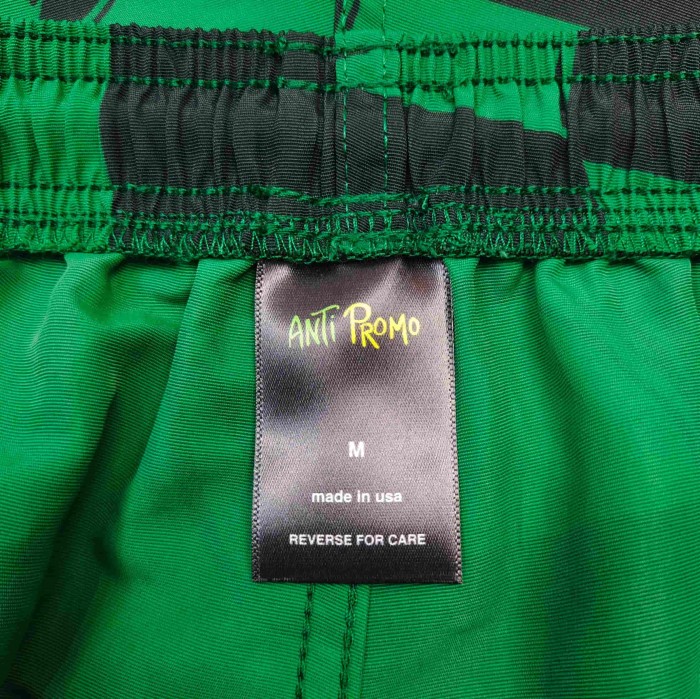 1:1 quality version Streetwear Green Black Checkered Full Anime Blade Print Drawstring Waist Quick Dry Small Cartoon Letter Embroidery Board Shorts 29367319