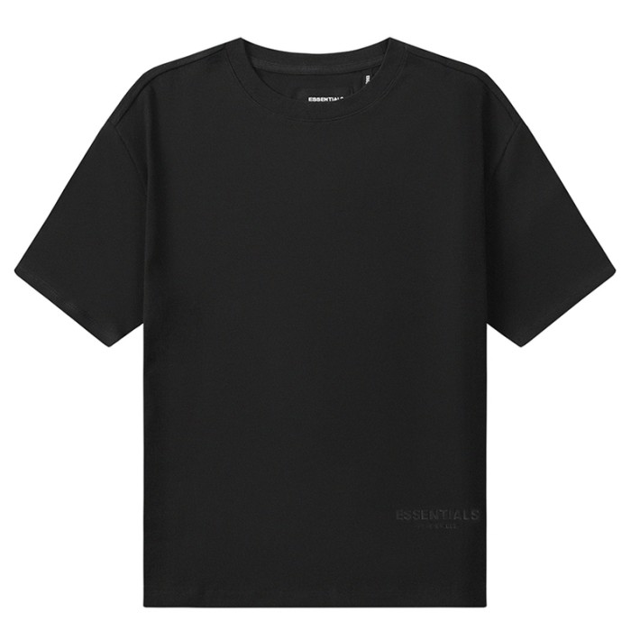 [Big & Tall for weights up to 220 lbs]1:1 quality version Streetwear Solid Color Front Small Letter Back Big Logo Print Crew Neck T-shirt 4 colors 29368212