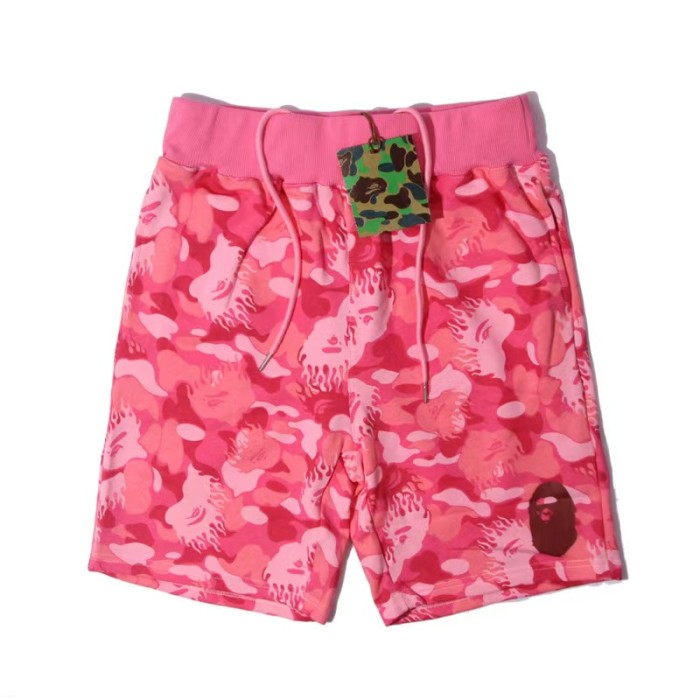 Flame Blue Camo Shark Straight Fit French Terry Five Inch Beach Shorts 2 colors 29368326