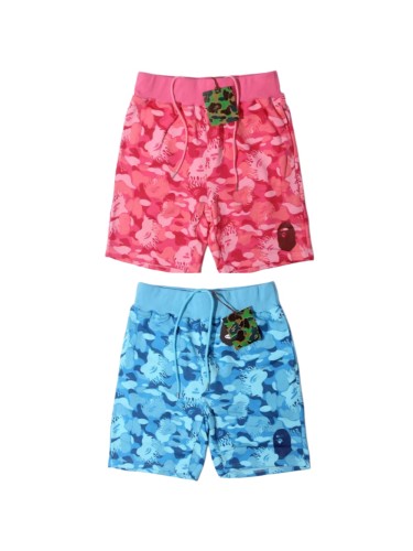 Flame Blue Camo Shark Straight Fit French Terry Five Inch Beach Shorts 2 colors 29368326