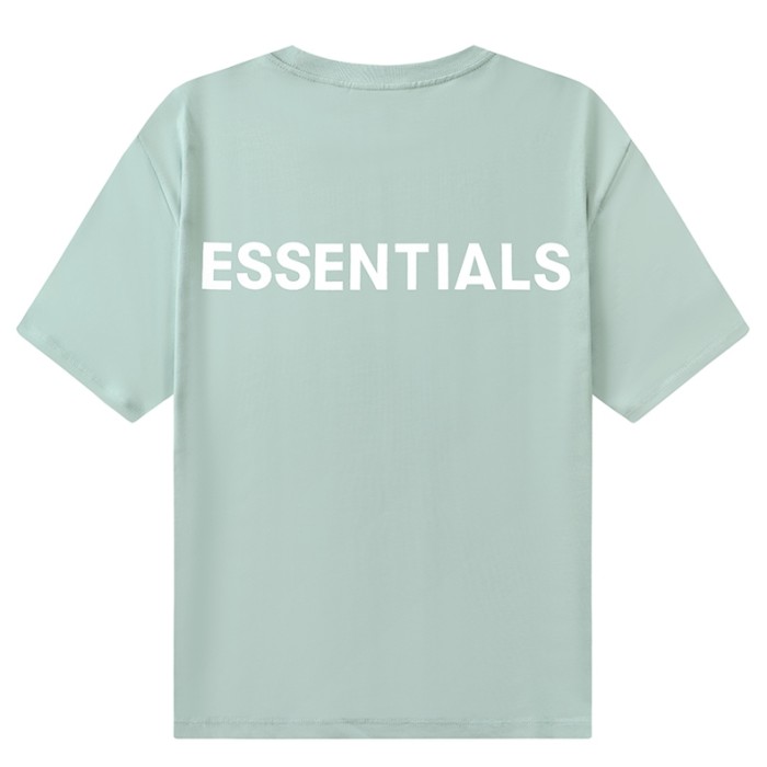 [Big & Tall for weights up to 220 lbs]1:1 quality version Streetwear Solid Color Front Small Letter Back Big Logo Print Crew Neck T-shirt 4 colors 29368212