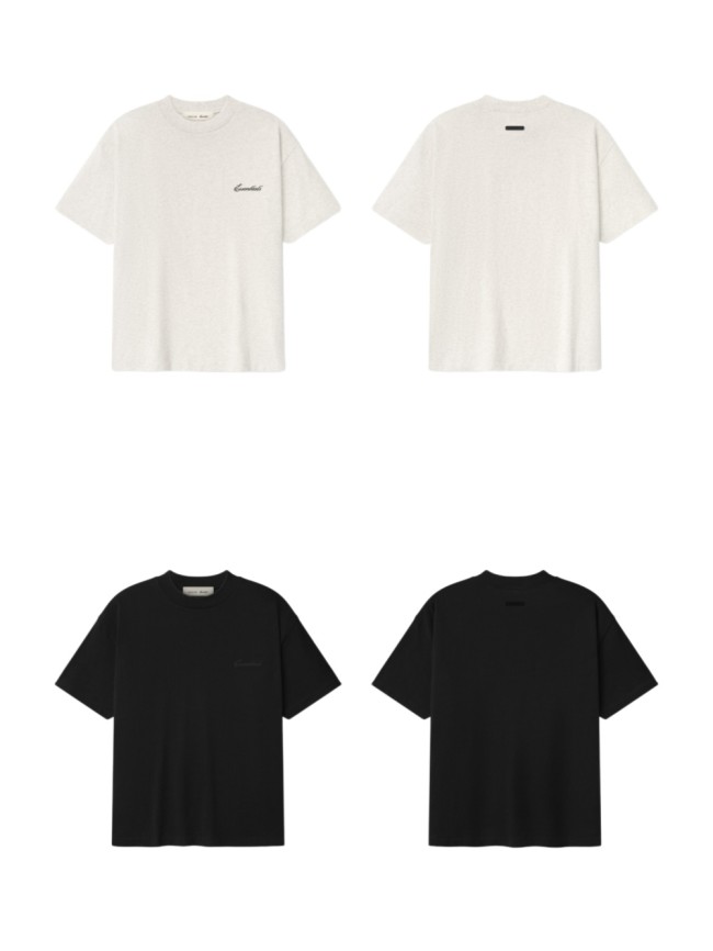 [Big & Tall for weights up to 220 lbs]1:1 quality version Streetwear Script Letter Print Crew Neck T-shirt 2 colors 29368214