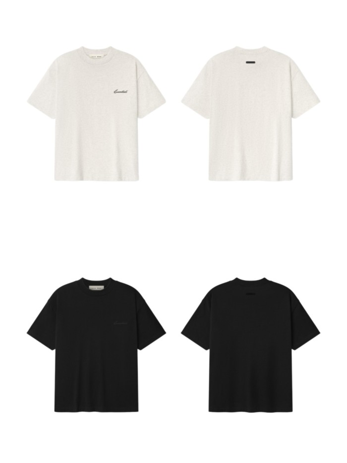 [Big & Tall for weights up to 220 lbs]1:1 quality version Streetwear Script Letter Print Crew Neck T-shirt 2 colors 29368214