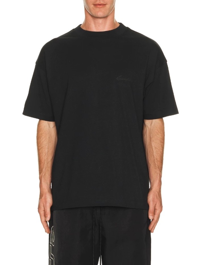 [Big & Tall for weights up to 220 lbs]1:1 quality version Streetwear Script Letter Print Crew Neck T-shirt 2 colors 29368214
