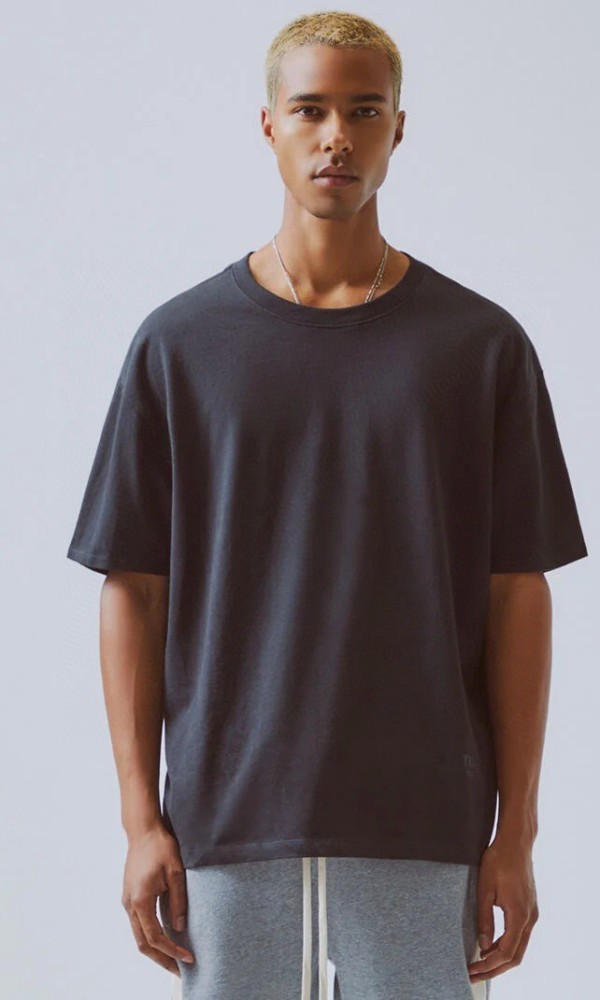 [Big & Tall for weights up to 220 lbs]1:1 quality version Streetwear Solid Color Front Small Letter Back Big Logo Print Crew Neck T-shirt 4 colors 29368212