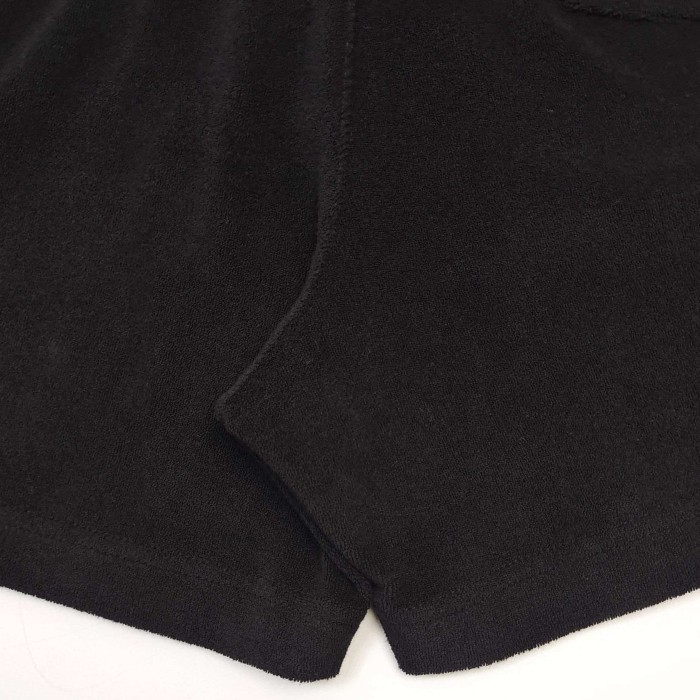 [Big & Tall for weights up to 260 lbs]1:1 quality version Streetwear Solid Black French Letter Print Notch Collar Shirt & Sweat Shorts Set 29368158