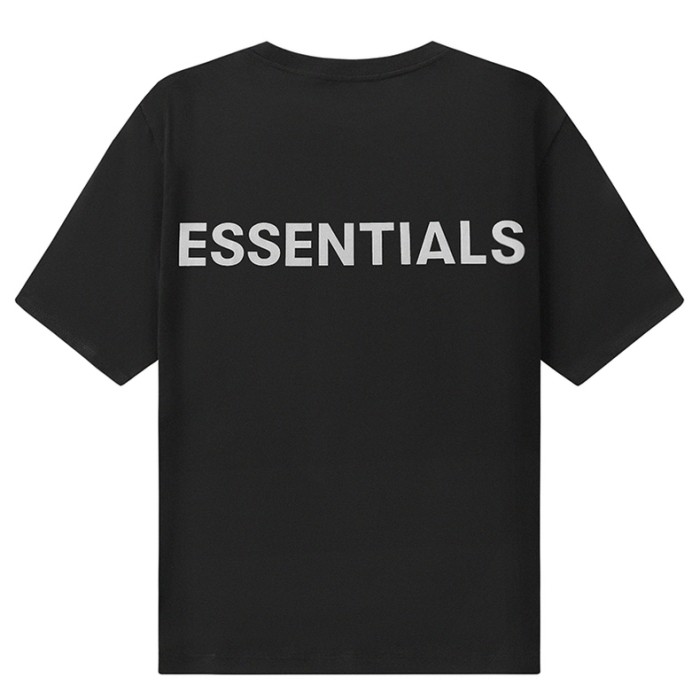 [Big & Tall for weights up to 220 lbs]1:1 quality version Streetwear Solid Color Front Small Letter Back Big Logo Print Crew Neck T-shirt 4 colors 29368212