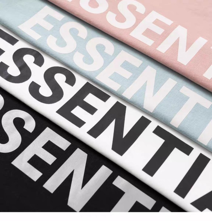 [Big & Tall for weights up to 220 lbs]1:1 quality version Streetwear Solid Color Front Small Letter Back Big Logo Print Crew Neck T-shirt 4 colors 29368212