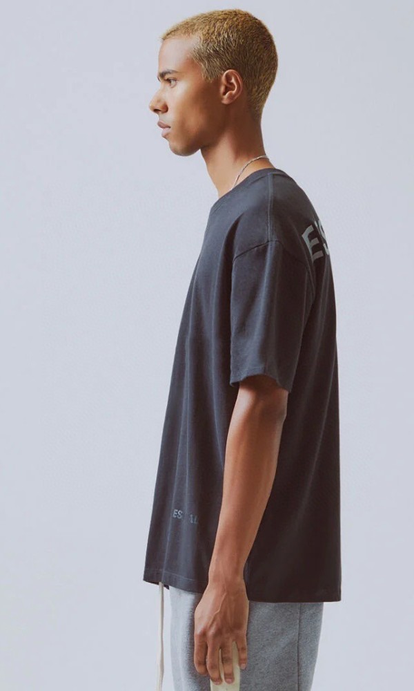 [Big & Tall for weights up to 220 lbs]1:1 quality version Streetwear Solid Color Front Small Letter Back Big Logo Print Crew Neck T-shirt 4 colors 29368212