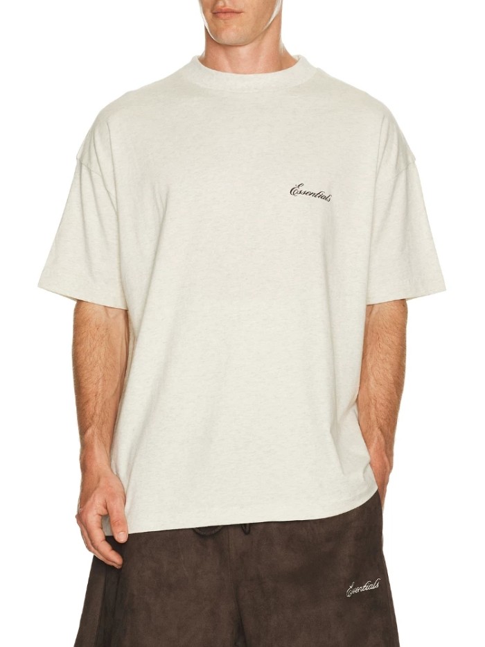 [Big & Tall for weights up to 220 lbs]1:1 quality version Streetwear Script Letter Print Crew Neck T-shirt 2 colors 29368214