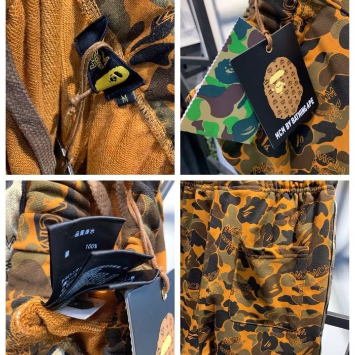 Y2K Camouflage All Over Print Side Logo Tape Loose Fit Five Inch Shorts 29368402