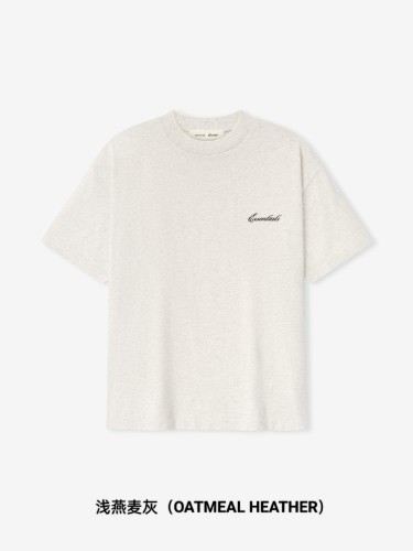 [Big & Tall for weights up to 220 lbs]1:1 quality version Streetwear Script Letter Print Crew Neck T-shirt 2 colors 29368214
