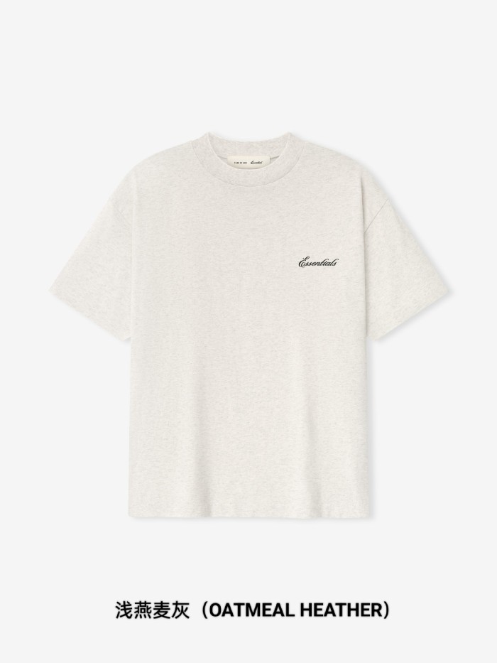 [Big & Tall for weights up to 220 lbs]1:1 quality version Streetwear Script Letter Print Crew Neck T-shirt 2 colors 29368214