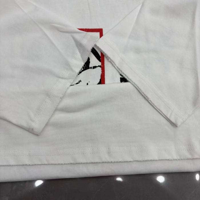 Red Frame Subculture Handwritten Graffiti Print T-shirt 29370453