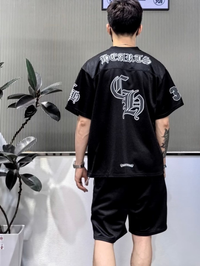 1:1 quality version Hip Hop Number Graphic Double Sided Print Oversized V Neck Mesh  Hockey Jersey T-Shirt &  Shorts Set 5 colors 29370259