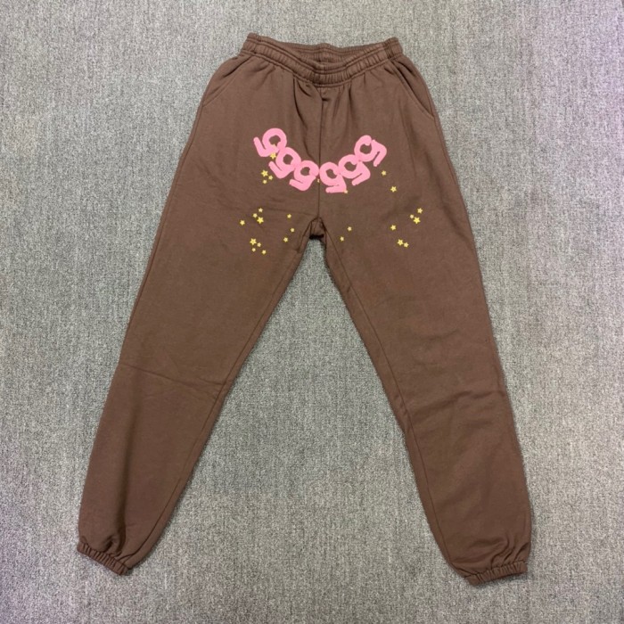 [50% Off]Young Thug Sp5der-Pink number brown pants 18852337