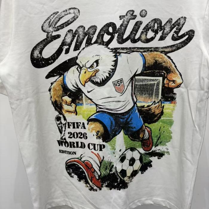 USA Canada Mexico World Cup Bald Eagle Soccer Print T-shirt 29370478