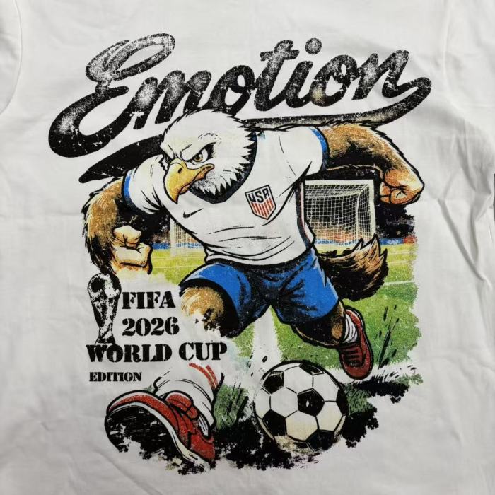 USA Canada Mexico World Cup Bald Eagle Soccer Print T-shirt 29370478