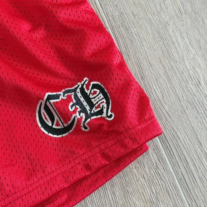 1:1 quality version Hip Hop Number Graphic Double Sided Print Oversized V Neck Mesh  Hockey Jersey T-Shirt &  Shorts Set 5 colors 29370259