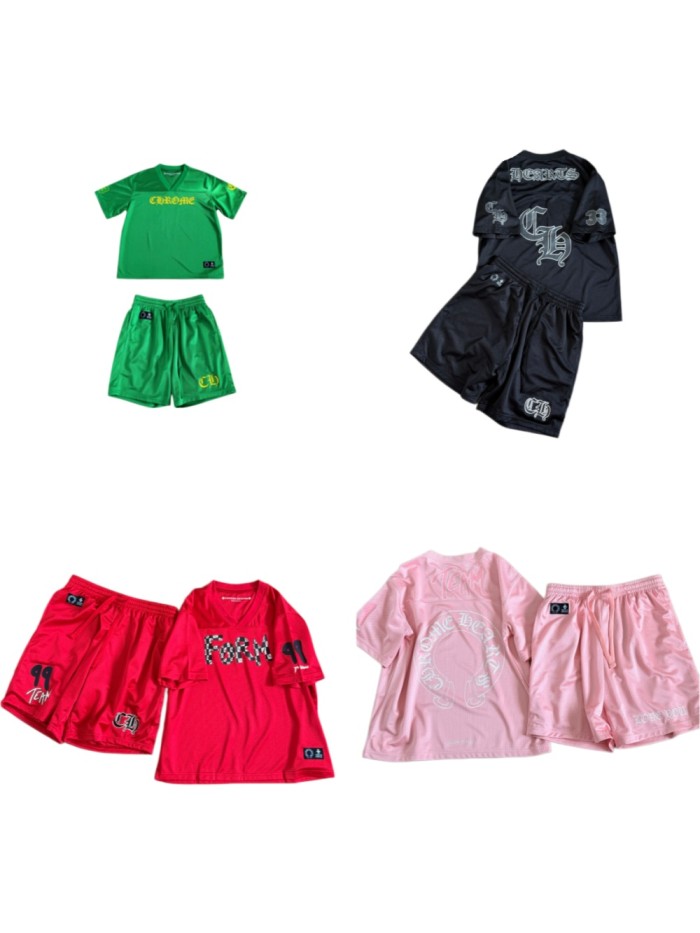 1:1 quality version Hip Hop Number Graphic Double Sided Print Oversized V Neck Mesh  Hockey Jersey T-Shirt &  Shorts Set 5 colors 29370259