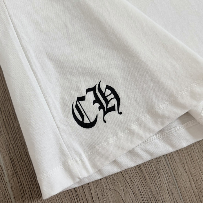 1:1 quality version Y2K Streetwear Double Sided Gothic Horseshoe Letter Cross Print Slim Fit V Neck tee 2 colors 29372508